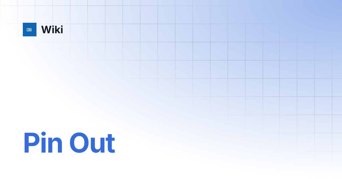Pin Out | Wiki